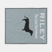 GEPERSONALISEERDE Cool Dachshund Doxie Wiener Hond Fleece Deken (Voorkant (Horizontaal))