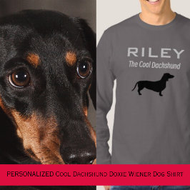 GEPERSONALISEERDE Cool Dachshund Doxie Wiener Hond T-shirt
