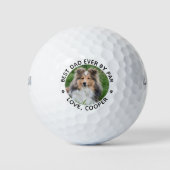 Gepersonaliseerde Cool Dog Foto Moderne Golfer Pa Golfballen (Voorkant)