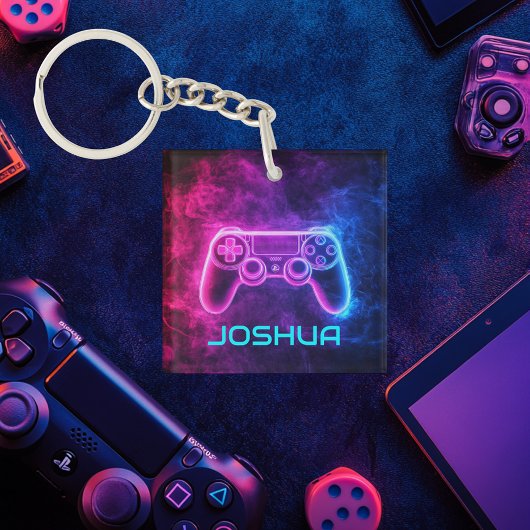 Gepersonaliseerde Cool Gaming Controller Sleutelhanger