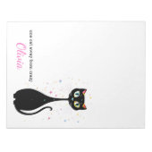 Gepersonaliseerde Cool Kitty Cat Modern Minimalist Notitieblok (Voorkant)