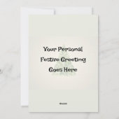 Gepersonaliseerde Cool Retro Santa Flat Vakantie K Feestdagenkaart (Achterkant)