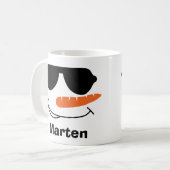 Gepersonaliseerde Cool Sunbril Snowman Koffiemok (Voorkant links)