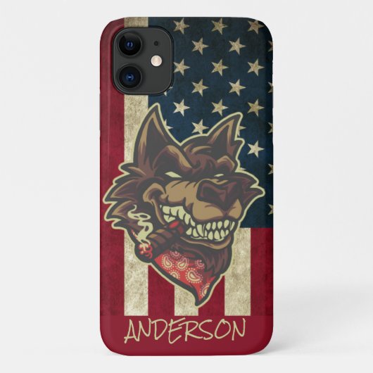 Gepersonaliseerde Cool Wolf Case-Mate iPhone Case (Achterkant)