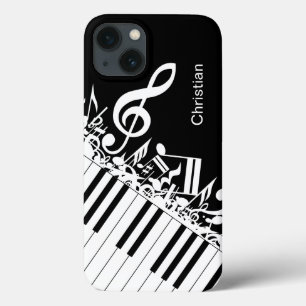 Gepersonaliseerde coole muzieknoten en pianotoetse Case-Mate iPhone case