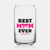 Gepersonaliseerde Coquette Bow Beste ooit Moeder Blikvorm Glas (Voorkant)