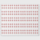 Gepersonaliseerde Coquette Cherry Bow Cadeaupapier (Vlak)