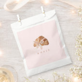 Gepersonaliseerde Coquette Croissant Roze Lint Bedankzakje (Geknipt)