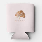 Gepersonaliseerde Coquette Croissant Roze Lint Blikjeskoeler (Achterkant)