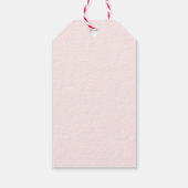 Gepersonaliseerde Coquette Croissant Roze Lint Cadeaulabel (Achterkant)