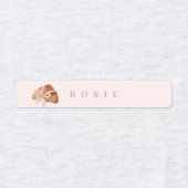 Gepersonaliseerde Coquette Croissant Roze Lint Labels (Design 2)