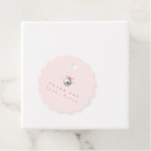 Gepersonaliseerde Coquette Disco Bal Roze Lint Bedankjes Labels (In situ)