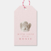Gepersonaliseerde Coquette Sleeping Angel Sculptur Cadeaulabel (Voorkant)
