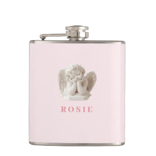 Gepersonaliseerde Coquette Sleeping Angel Sculptur Heupfles