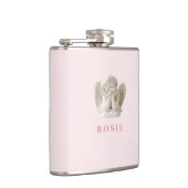Gepersonaliseerde Coquette Sleeping Angel Sculptur Heupfles (Rechts)