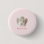 Gepersonaliseerde Coquette Sleeping Angel Sculptur Ronde Button 3,2 Cm (Voorkant)