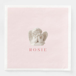 Gepersonaliseerde Coquette Sleeping Angel Sculptur Servet