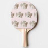 Gepersonaliseerde Coquette Sleeping Angel Sculptur Tafeltennisbatje (Achterkant)