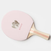 Gepersonaliseerde Coquette Sleeping Angel Sculptur Tafeltennisbatje (Zijkant)