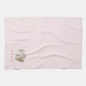 Gepersonaliseerde Coquette Sleeping Angel Sculptur Theedoek (Horizontaal)