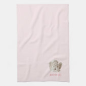 Gepersonaliseerde Coquette Sleeping Angel Sculptur Theedoek (Verticaal)