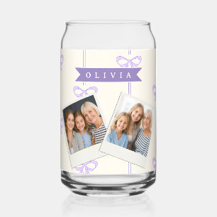 Gepersonaliseerde Coquette Strik Naam Meisjesachti Blikvorm Glas