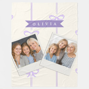 Gepersonaliseerde Coquette Strik Naam Meisjesachti Fleece Deken