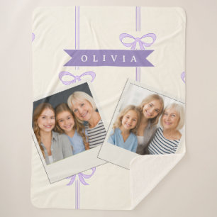 Gepersonaliseerde Coquette Strik Naam Meisjesachti Sherpa Deken