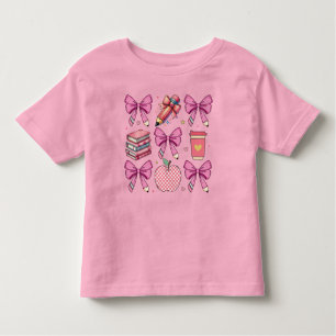 Gepersonaliseerde Coquette Terug naar School Roze  Kinder Shirts