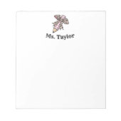 Gepersonaliseerde Coquette waterverf potlood met b Notitieblok (Voorkant)