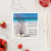 Gepersonaliseerde Coral Beach bruiloft Servet (Insitu)