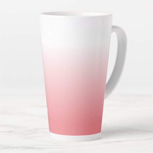 Gepersonaliseerde Coral Ombre Latte Mok (Rechterhoek)
