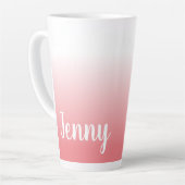 Gepersonaliseerde Coral Ombre Latte Mok (Linkerhoek)