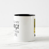 Gepersonaliseerde Corgi Photo Gift voor Hondenlief Tweekleurige Koffiemok (Center)