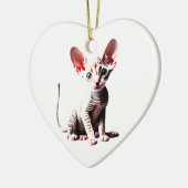 Gepersonaliseerde Cornish Rex Kitten Keramisch Ornament (Links)