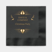 Gepersonaliseerde Corporate Christmas Party Folie Servetten (Voorkant)