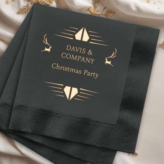 Gepersonaliseerde Corporate Christmas Party Folie Servetten