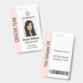 Gepersonaliseerde Corporate Employee ID Badge Blus (Front & Back)