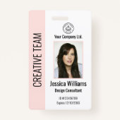 Gepersonaliseerde Corporate Employee ID Badge Blus (Voorkant)