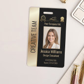 Gepersonaliseerde Corporate Employee ID Badge Gold