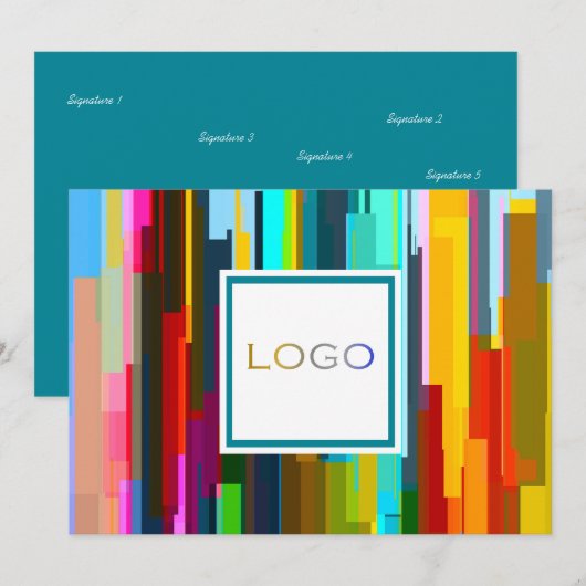 Gepersonaliseerde Corporate Logo en Handtekeningen Kaart (Voorkant / Achterkant)