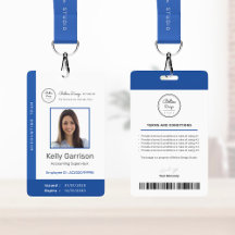 Gepersonaliseerde Corporate Modern Employee ID bar