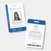 Gepersonaliseerde Corporate Modern Employee ID bar Badge (Voor- en achterkant)