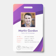 Gepersonaliseerde Corporate Modern Violet werkneme