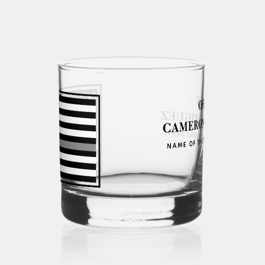 Gepersonaliseerde correctionele officier Thin Silv Whisky Glas (Links)