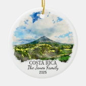 Gepersonaliseerde Costa Rica Ornament, Costa Rica Keramisch Ornament (Voorkant)