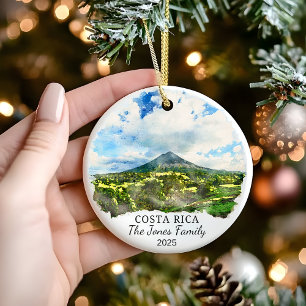 Gepersonaliseerde Costa Rica Ornament, Costa Rica Keramisch Ornament