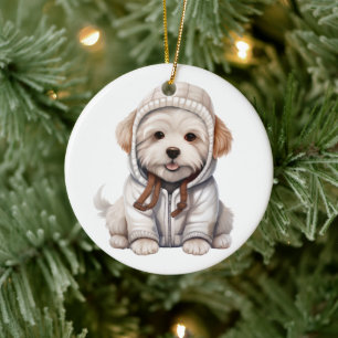 Gepersonaliseerde Coton De Tulear Hond Keramisch Ornament