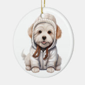 Gepersonaliseerde Coton De Tulear Hond Keramisch Ornament (Links)