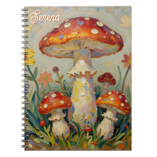  Gepersonaliseerde Cottage Core Paddenstoel  Notitieboek
